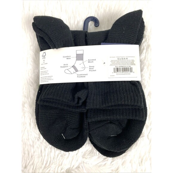Gap Socks Men 6 Pair Black Cushioned Mid Crew Shoe Size 6-12 Activewear Athletic - Picture 5 of 9
